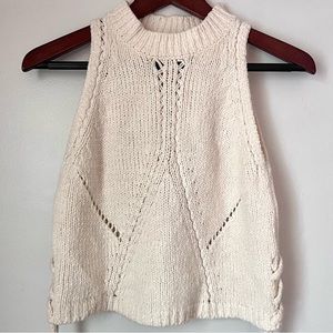 3.1 PHILLIP LIM Cream Sleeveless Sweater with Side Ties Women’s SZ Small Petite